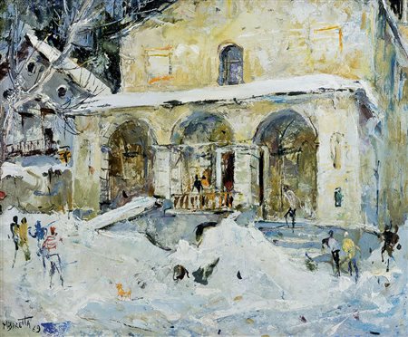 BARETTA MICHELE Vigone (TO) 01/01/1916 - Vigone 14/08/1987Inverno a Melezet,...