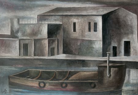 SCUFFI MARCELLO Tizzana (PT) 1948Senza titoloolio su tela cm. 80x120, firma...