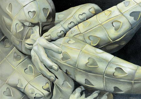 RABARAMA Roma 1969Asso-g-gettato, 2005olio su tela cm 58x82, firma, titolo e...