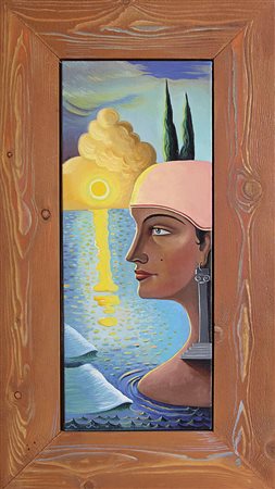 KUNC MILAN Praga 1944Club mediterranée, 1988olio su tela cm 90x36,5 con...