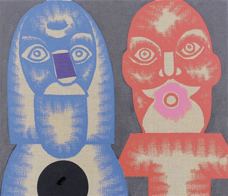 POZZATI CONCETTO Vò Vecchio (PD) 01/12/1935Doppio metafico, 2004smalto e...