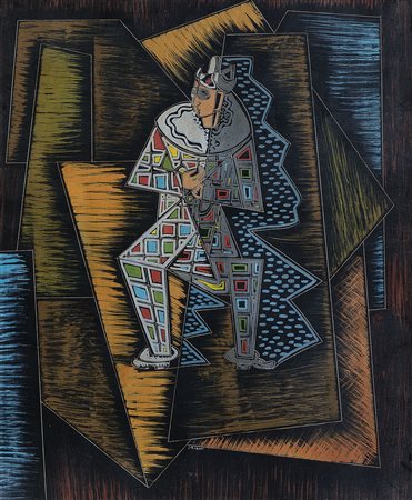 ORIANI PIPPO Torino 25/06/1909 - Roma 01/12/1972Arlequin, 1961encausto...