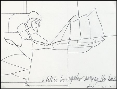 ADAMI VALERIO Bologna 17/03/1935A little bungalow among the threes,...