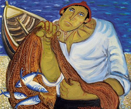 MIGNECO GIUSEPPE Messina 09/02/1908 - Milano 28/02/1997Senza titoloolio su...