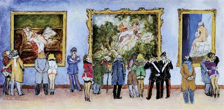 PIACESI WALTER Ascoli Piceno 18/09/1929Visita al museo, 2002olio su tavola...