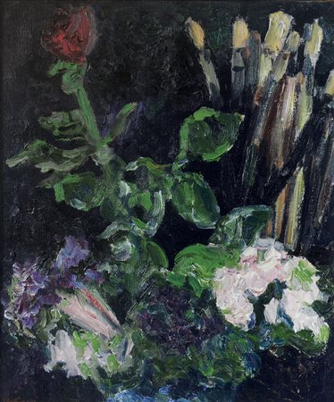 LEVI CARLO Torino 29/11/1902 - Roma 04/01/1975Fiori, 1958olio su tela cm...