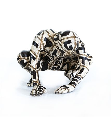 RABARAMA Roma 1969Genoma, 2000scultura in bronzo dipinto cm. 23x30x23;...