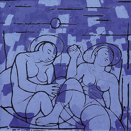 CASORATI FELICE Novara 04/12/1883 - Torino 04/03/1963Il riposo delle mondine,...