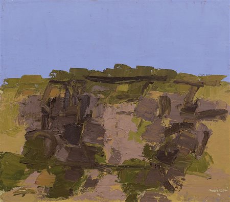 MORLOTTI ENNIO Lecco 21/09/1910 - Milano 15/12/1992Rocce, (1984)olio su tela...