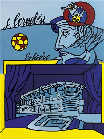 ADAMI VALERIO Bologna 17/03/1935Estadio Santiago Bernabeu n.5, (2007)olio su...