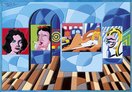 NESPOLO UGO Mosso Santa Maria (BI) 29/08/1941All this popacrilici su legno cm...