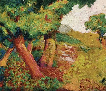 SASSU ALIGI Milano 17/07/1912 - Palma di Maiorca 17/07/2000Sugheri, 1970olio...