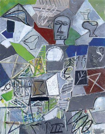 PALADINO MIMMO Paduli (BN) 18/12/1948Senza titolo, 2003olio su tela, cm...