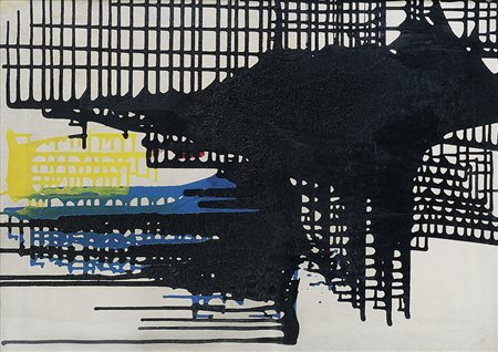 DOVA GIANNI Roma 08/01/1925 - Pisa 1991Composizione, (1951)olio e tecnica...