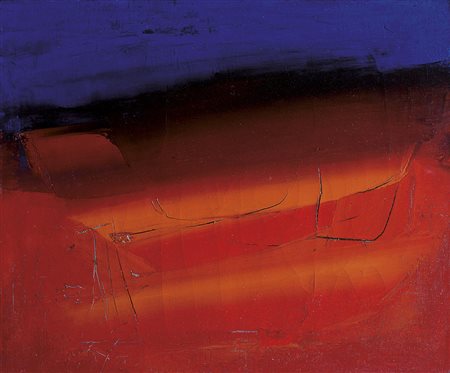 CHIGHINE ALFREDO Milano 09/03/1914 - Pisa 16/07/1974Tramonto e mare, 1961olio...