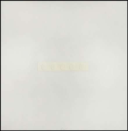 SIMETI TURI Alcamo 05/08/1929Cinque ovali bianchi, anni '70cartoncino...