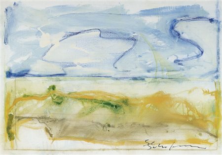 SCHIFANO MARIO Homs (Libia) 1934 - Roma 26/01/1998Paesaggio anemico,...