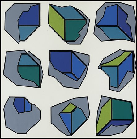 MASSIRONI MANFREDO Padova 1937 - Padova 01/12/2011Senza titolo, 1974collage...