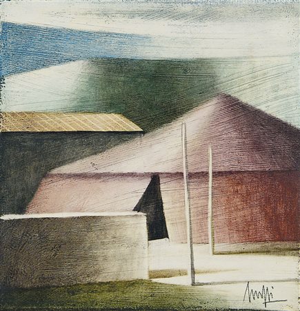 SCUFFI MARCELLO Tizzana (PT) 1948Il circo, 2003olio su tela cm 20x20, firma...