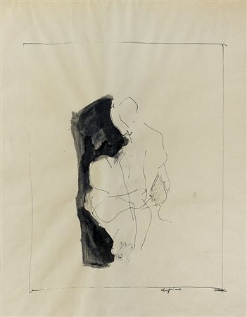 CHIGHINE ALFREDO Milano 09/03/1914 - Pisa 16/07/1974Figurachina e acquerello...