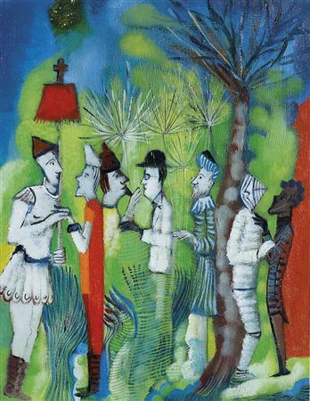 CINGOLANI MARCO Como 21/02/1961Convegno di reduci IV (eroi e santi), 2007olio...