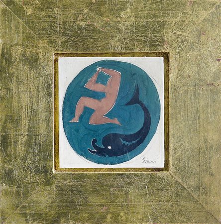 SIRONI MARIO Sassari 12/05/1885 - Milano 05/08/1961Motivo decorativo,...