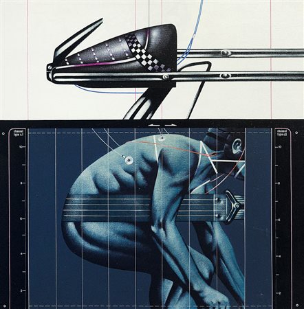 SARRI SERGIO Torino 07/04/1938Attrezzo a schermo d'analisi, 1973acrilici su...