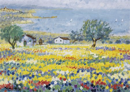 CASCELLA MICHELE Ortona (CH) 07/09/1892 - Milano 27/08/1989Paesaggio...