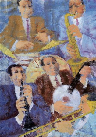 SQUILLANTINI REMO Stia (AR) 1920 - Firenze 06/08/1996Jazz, 1987olio su tavola...