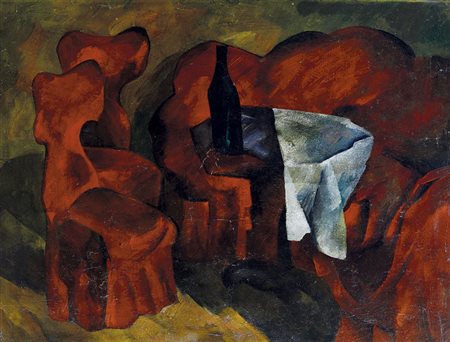 RAFAILOVIC ROBERT FALK 1886 - 1958Interno, anni '20olio su tela cm 71x93,...