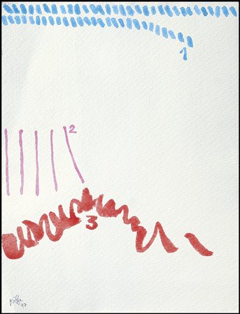 GRIFFA GIORGIO Torino 29/03/1936Senza titolo, 1997acquerello su cartoncino cm...