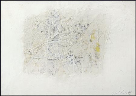 CINTOLI CLAUDIO 1935 - 1978Senza titolo, 1959tecnica mista e collage su...
