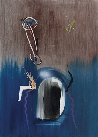 DANGELO SERGIO Milano 1932Attesoolio su tela cm 70x50, firma e titolo al...