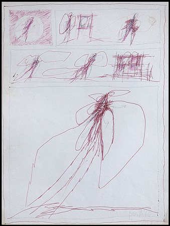 PERILLI ACHILLE Roma 28/01/1927Senza titolo, 1965tecnica mista su carta cm...