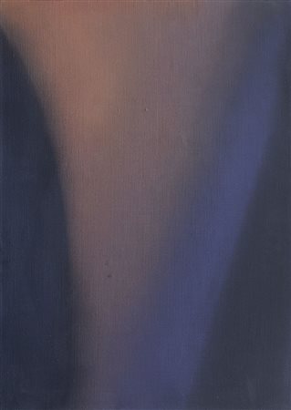 OLIVIERI CLAUDIO Roma 28/11/1934Blu diagonale, 1973olio su tela cm 70x50,...