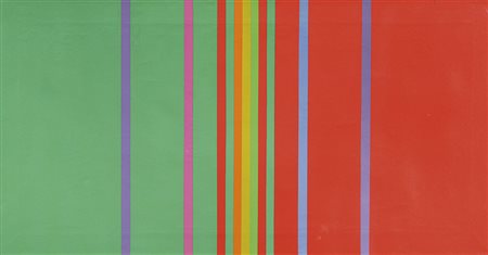 TORNQUIST JORRIT Graz (Austria) 1938Opus 260, 1969acrilici su tela cm 40x80,...