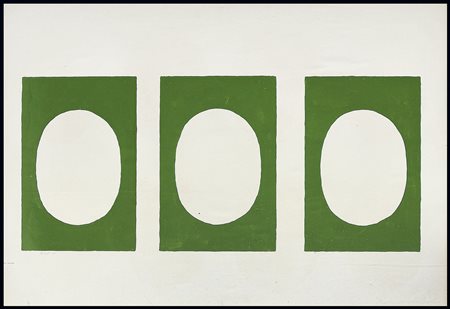 SIMETI TURI Alcamo 05/08/1929Tre ovali al negativo (tre ovali bianchi), 1963...