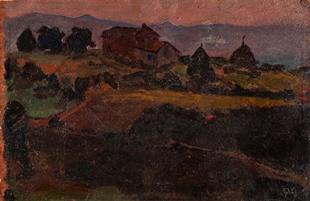 Paesaggio al tramonto
