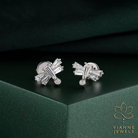 ORECCHINI A LOBO IN ORO BIANCO 14K, ROTONDI, PER 0,67 CT - VDB-ER0023