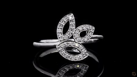 ANELLO CON DIAMANTE 0.18 CT ROTONDO IN ORO BIANCO 14K - VDB-GD-LGJ-0F5CB45FF4