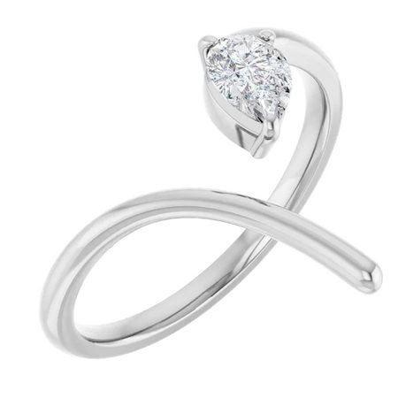ANELLO IN ORO BIANCO 14K E DIAMANTELAB GROWN DA 0,33 CT. - VDB-LG600123110P