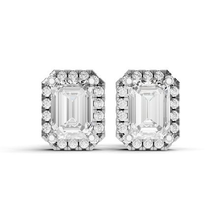 ORECCHINI A LOBO CON PAVÉ DI DIAMANTI PER 1,27 CT IN ORO BIANCO 14K - VDB-AEER-023B