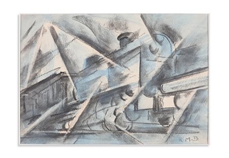 BALDESSARI ROBERTO MARCELLO IRAS (1894 - 1965) - TRENO IN VELOCITA' NELLA NOTTE (c.1916).