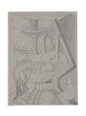 DEPERO FORTUNATO (1892 - 1960) - TESTE E TUBI.