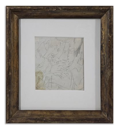 DE CHIRICO GIORGIO (1888 - 1978) - STUDIO DI UN PARTICOLARE PER COSTUME SETTECENTESCO (INIZIO ANNI '50) .