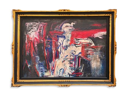 RUGGERI PIERO (1930 - 2009) - PERSONAGGIO ROSSO BLU.