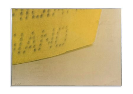 ROTELLA MIMMO (1918 - 2006) - HORIZONTALE JAUNE.