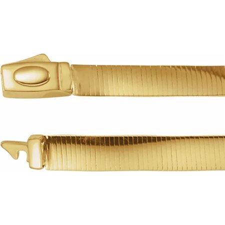 CATENA OMEGA REVERSIBILE DA 18" IN ORO GIALLO 14 K, 6 MM - CH747
