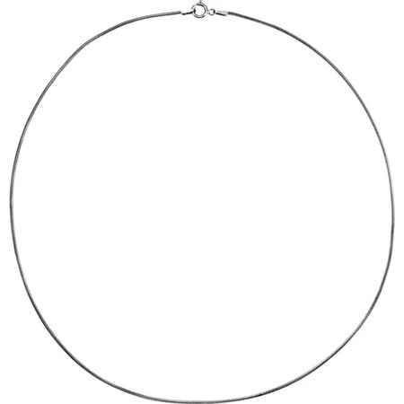 CATENA C.A. IN ORO BIANCO 14 K, MAGLIA A SNAKE DA 1 MM, LUNGHEZZA 15,70 CM. - CH128 B