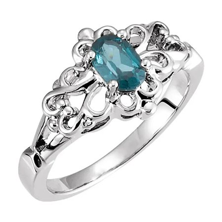 ANELLO OVALE CON ZAFFIRO LAB GROWN - 70566 14K ZAF LAB